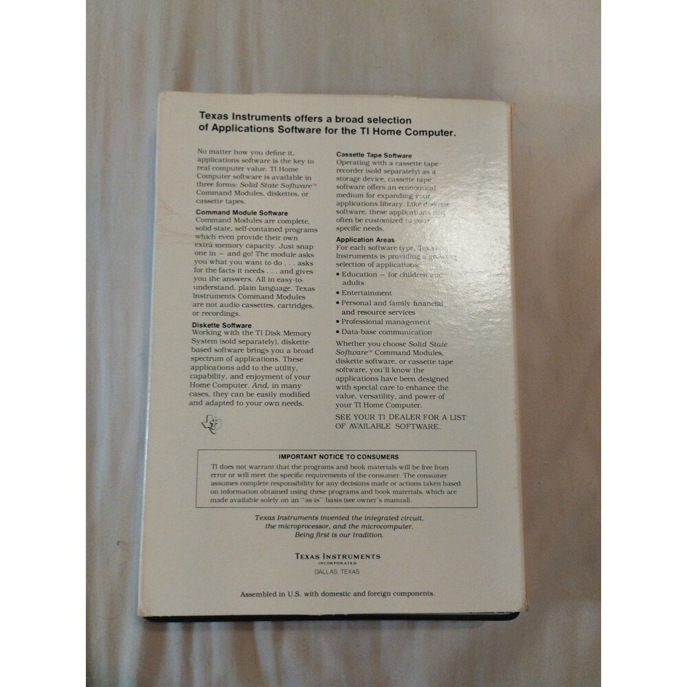 Texas Instruments TI-99/4A - Touch Typing Tutor - Complete In Box - Tested - Picture 6 of 10